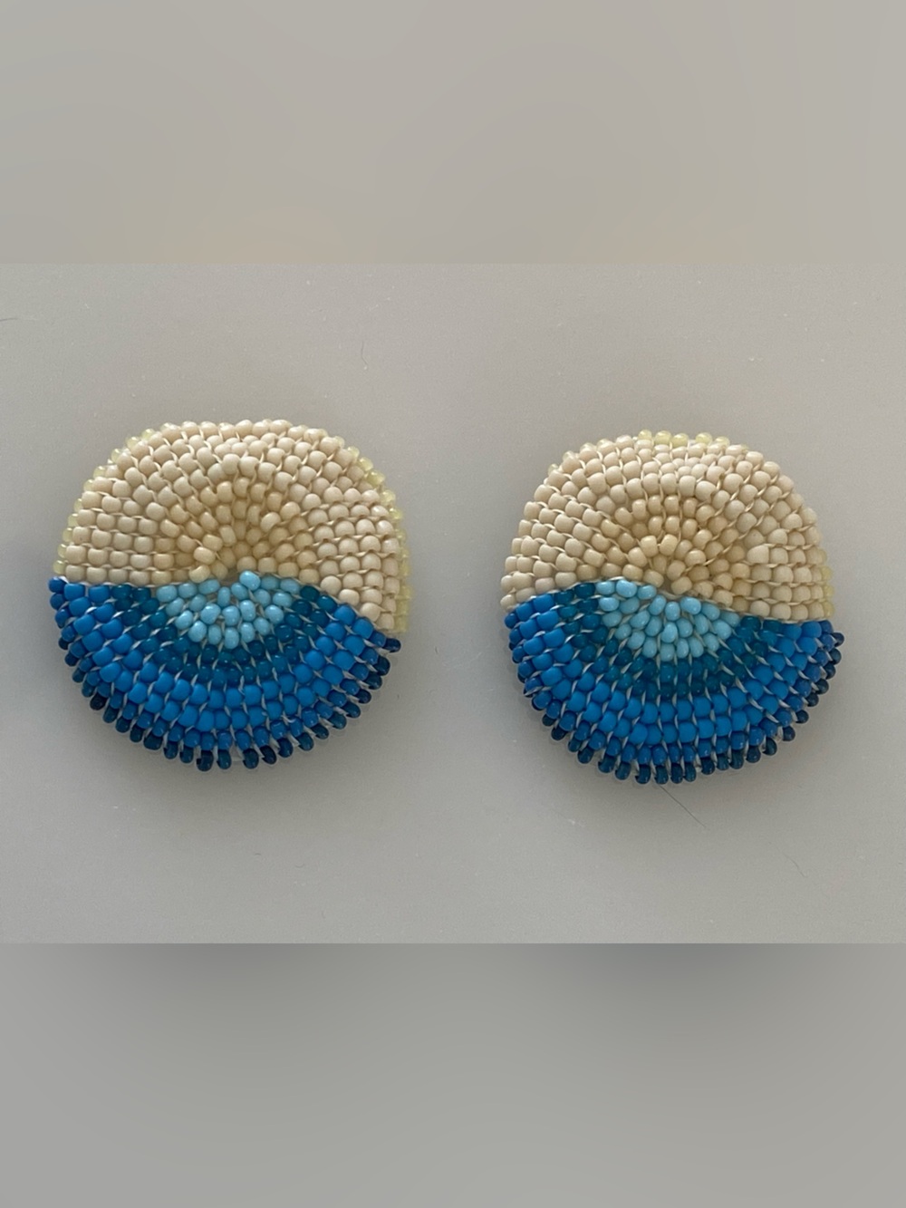 Bribol Hand Beaded Round Post Earrings